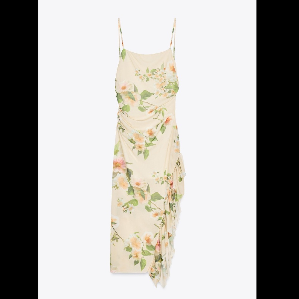 FLORAL PRINT RUFFLED DRESS - Picture 3 of 4
